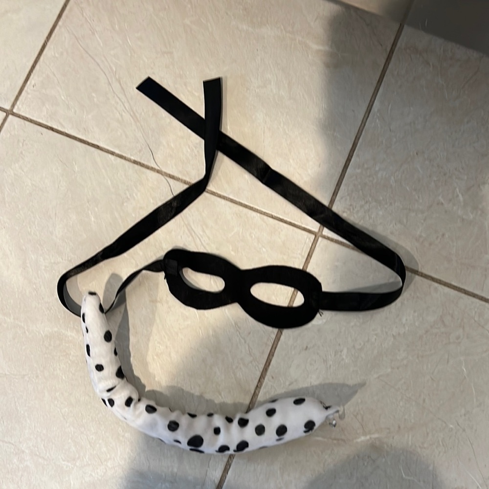 Dalmatian Dog Halloween Costume Accessories One Size dog tail and mask